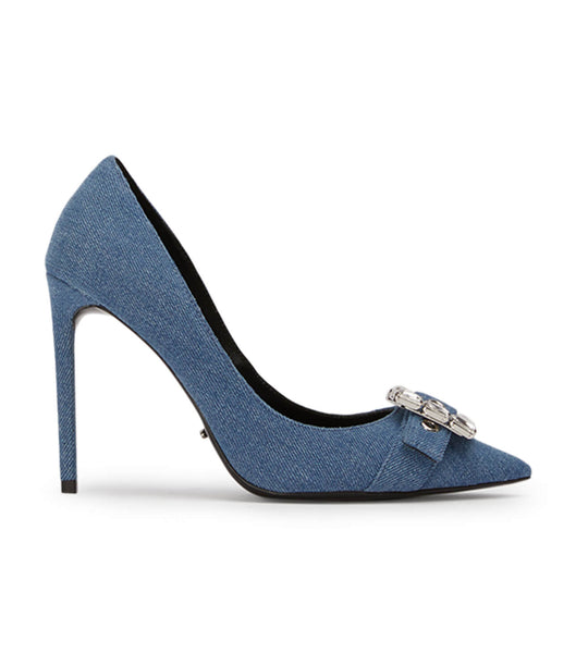 Tacones Brillantes Tony Bianco Abbey Washed Denim 10.5cm Azules | ECIIZ86341