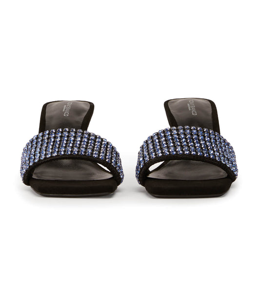 Tacones Brillantes Tony Bianco Amos Blue Crystal/Black Suede 6.5cm Azules Negras | DECKV31569