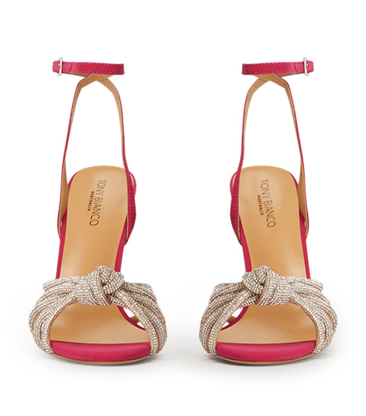 Tacones Brillantes Tony Bianco Kyla Persian Crepe 11cm Rojas | GECEC29717