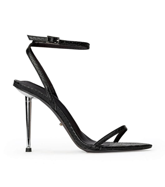 Tacones Brillantes Tony Bianco Myra Black Snake 10.5cm Negras Serpent | GECUC42464