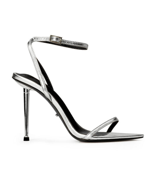 Tacones Brillantes Tony Bianco Myra Silver Nappa Metallic 10.5cm Plateadas Metal | ECDYB97695