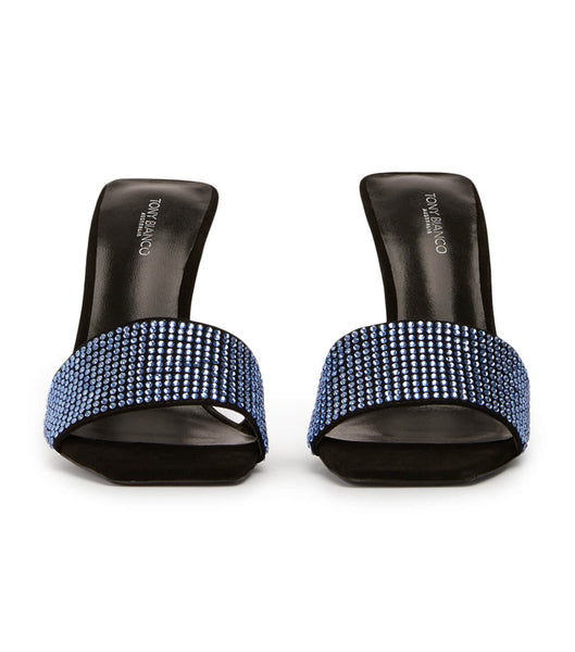 Tacones Brillantes Tony Bianco Naomi Blue Crystal/Black Suede 10.5cm Azules Negras | BECSO22688