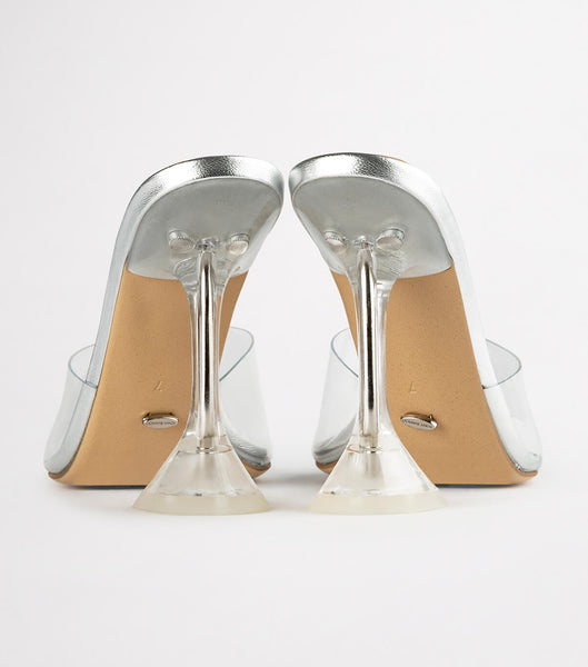 Tacones Brillantes Tony Bianco Serri Clear Vinylite/Silver 10.5cm Plateadas | LECSX63259