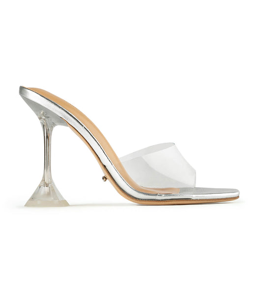 Tacones Brillantes Tony Bianco Serri Clear Vinylite/Silver 10.5cm Plateadas | LECSX63259