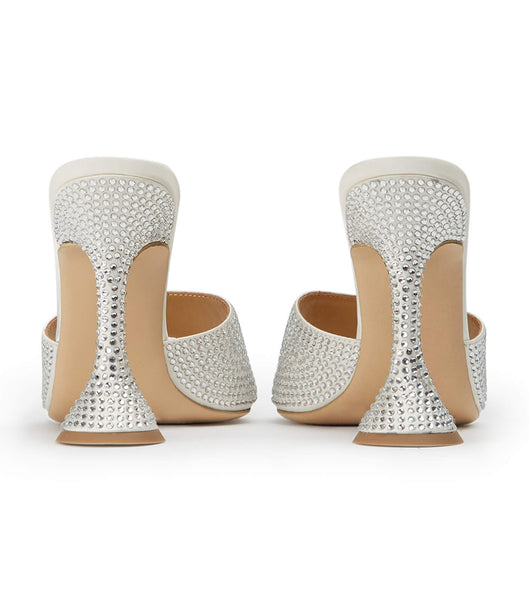 Tacones Brillantes Tony Bianco Serri Ivory Satin 10.5cm Blancas | FECHY18308