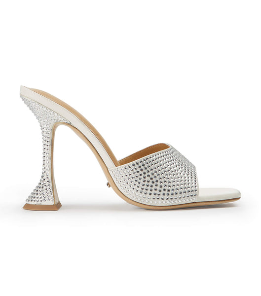 Tacones Brillantes Tony Bianco Serri Ivory Satin 10.5cm Blancas | FECHY18308