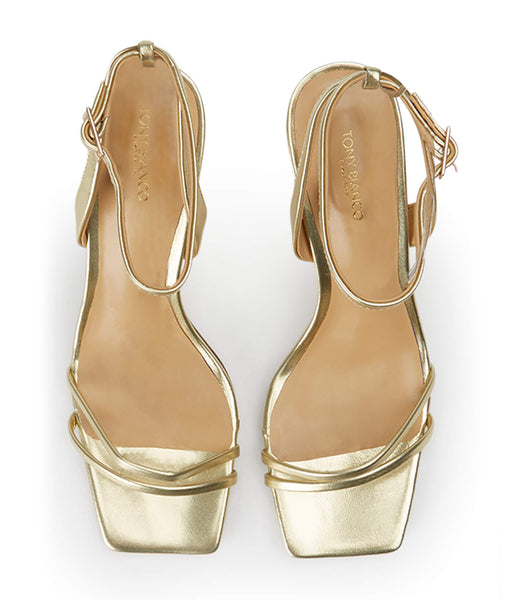 Tacones De Novia Tony Bianco Camelia Gold Nappa Metallic 8.5cm Doradas Metal | BECSD35688