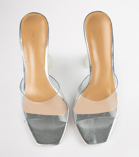 Tacones De Novia Tony Bianco Serri Clear Vinylite/Silver 10.5cm Plateadas | DECVO24340