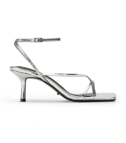 Tacones bajos Tony Bianco Avi Silver Foil 6.5cm Plateadas | UECND67031