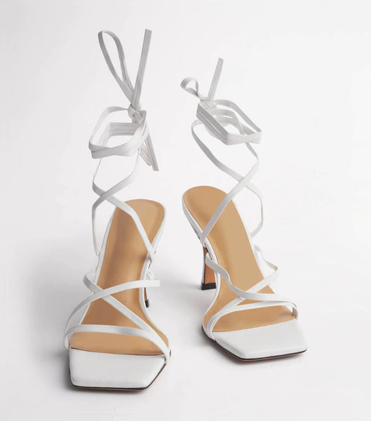 Tacones bajos Tony Bianco Caden White Sheep Nappa 8.5cm Blancas | ECEGJ28537