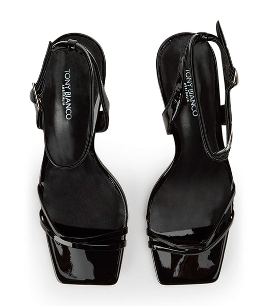 Tacones bajos Tony Bianco Camelia Black Patent 8.5cm Negras | SECVO41613