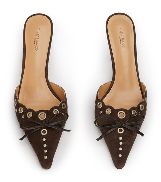 Tacones bajos Tony Bianco Shae Espresso Suede 8cm Chocolate | ECJBT52854