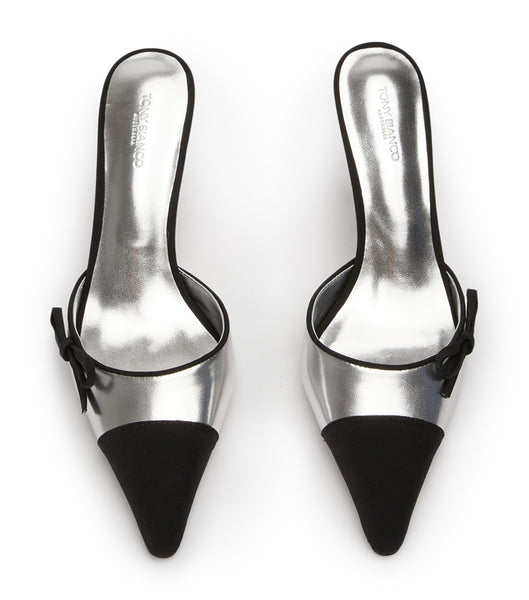 Tacones bajos Tony Bianco Shirley Silver/Black 8cm Plateadas Negras | TECPQ48050