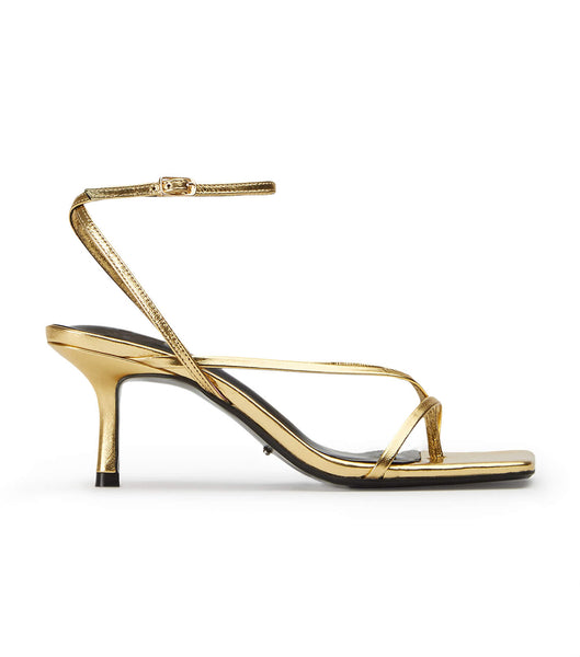 Tacones con tiras Tony Bianco Avi Gold Foil 6.5cm Doradas | ECICD97960