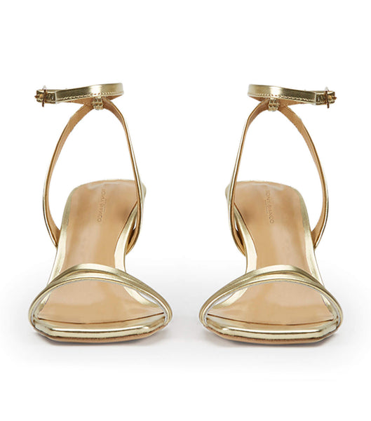 Tacones con tiras Tony Bianco Camelia Gold Nappa Metallic 8.5cm Doradas Metal | ECJBT73415