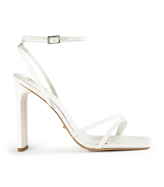 Tacones con tiras Tony Bianco Fiance Milk Capretto 11cm Blancas | FECHY26217