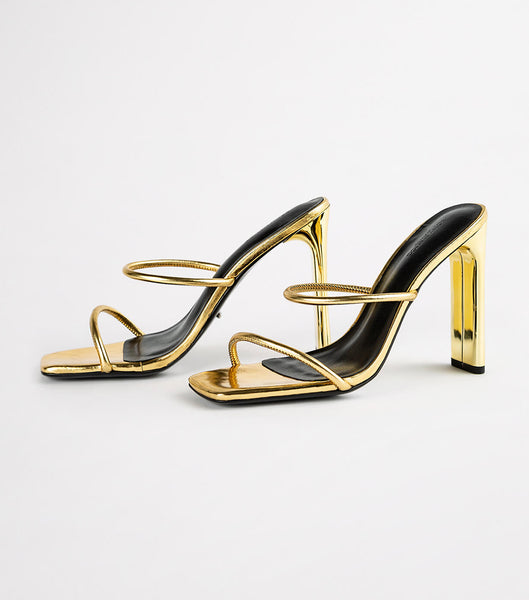 Tacones con tiras Tony Bianco Florence Gold Foil 11cm Doradas | PECQX66805