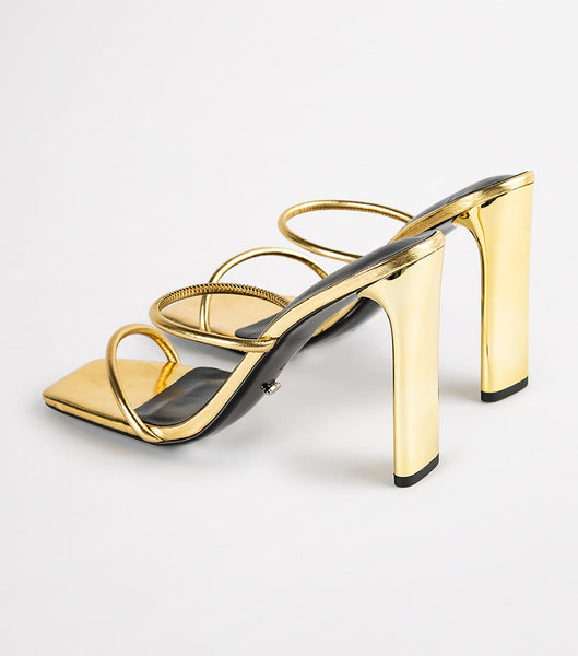 Tacones con tiras Tony Bianco Florence Gold Foil 11cm Doradas | PECQX66805