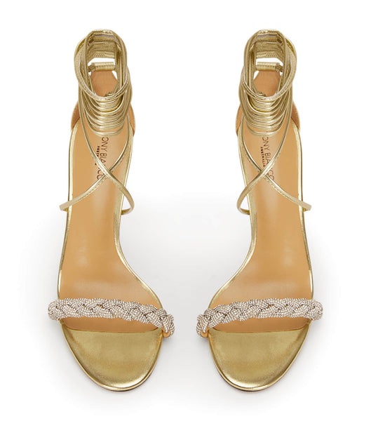 Tacones con tiras Tony Bianco Henley Gold Nappa Metallic 8.5cm Doradas Metal | LECTR99839