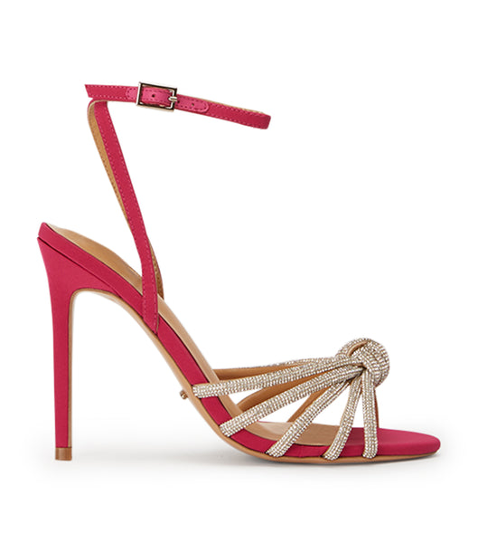 Tacones con tiras Tony Bianco Kyla Persian Crepe 11cm Rojas | SECVO25053