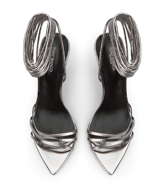 Tacones con tiras Tony Bianco Mavis Gunmetal Glimmer 10.5cm Gris | ECZDE81137