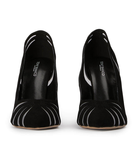 Tacones de aguja Tony Bianco Arrow Black Suede 10.5cm Negras | LECSX78059