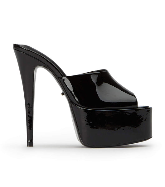 Tacones de aguja Tony Bianco Jordyn Black Patent 15cm Negras | EECVG58039