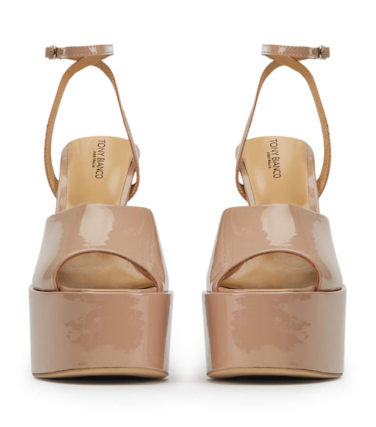 Tacones de aguja Tony Bianco Journey Coco Patent 15cm Beige | EECVG50421