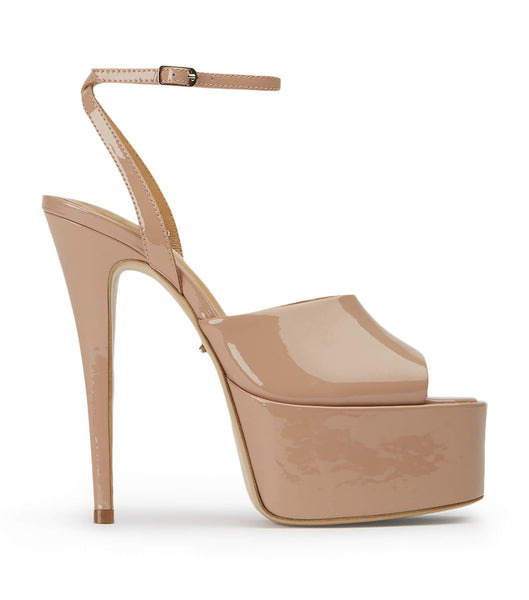 Tacones de aguja Tony Bianco Journey Coco Patent 15cm Beige | EECVG50421