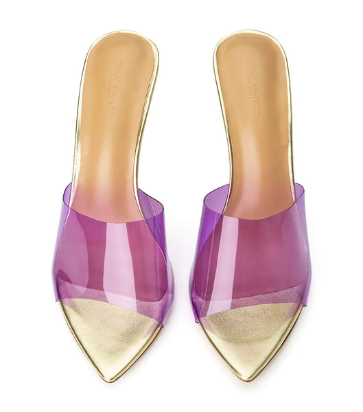 Tacones de aguja Tony Bianco Mylo Purple Vinylite/Gold 10.5cm Moradas Doradas | PECER12640