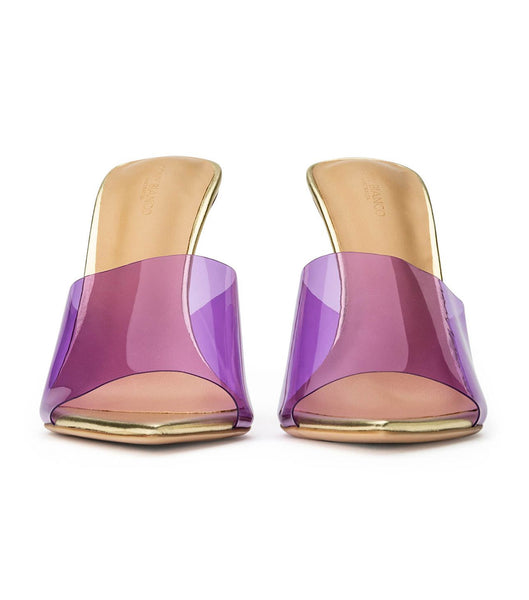 Tacones de aguja Tony Bianco Mylo Purple Vinylite/Gold 10.5cm Moradas Doradas | PECER12640