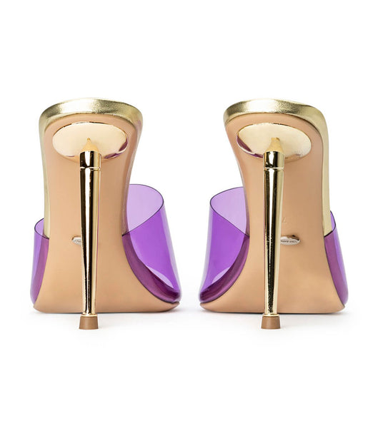 Tacones de aguja Tony Bianco Mylo Purple Vinylite/Gold 10.5cm Moradas Doradas | PECER12640