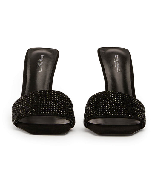 Tacones de aguja Tony Bianco Naomi Black Crystal/Black Suede 10.5cm Negras | YECGT62499