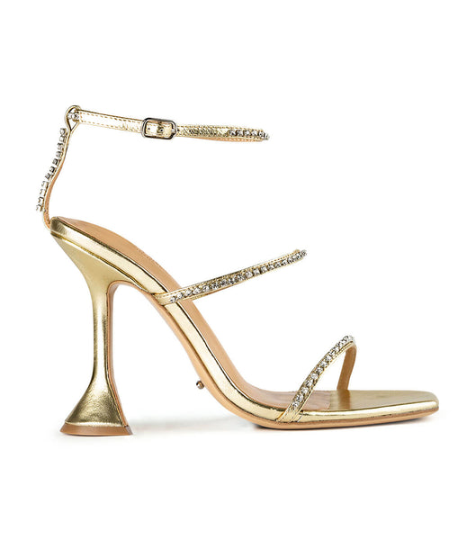 Tacones de aguja Tony Bianco Shy Gold Nappa Metallic 10.5cm Doradas Metal | GECUC91483