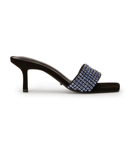 Tacones de evento Tony Bianco Amos Blue Crystal/Black Suede 6.5cm Azules Negras | AECDF41399