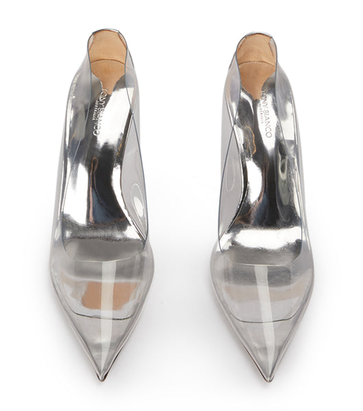 Tacones de evento Tony Bianco Dolly Clear Vinylite/Silver 9.5cm Plateadas | EECHC92440