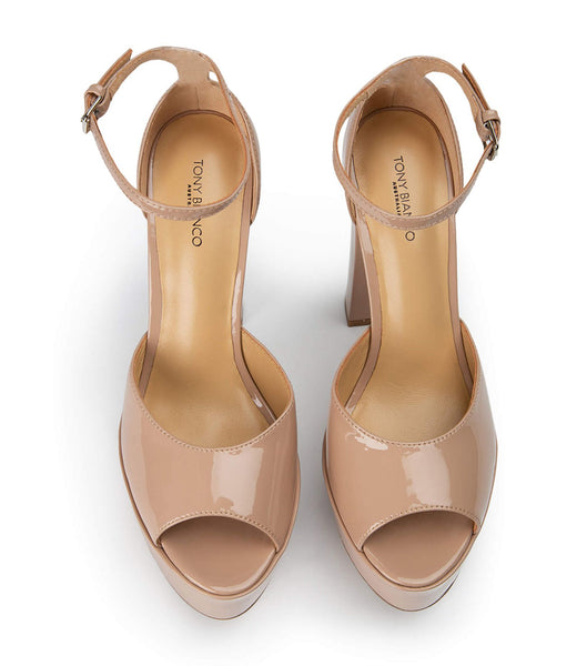 Tacones de evento Tony Bianco Jayze Coco Patent 14cm Beige | ECXBR61354