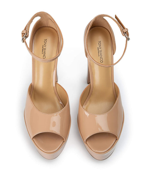 Tacones de evento Tony Bianco Jayze Nude Patent 14cm Beige | ECJZR48326