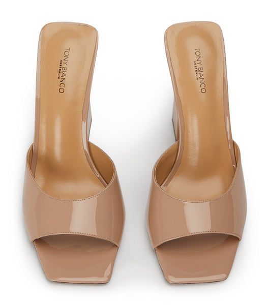 Tacones de evento Tony Bianco Naja Coco Patent 10.5cm Beige | ECJVR31218