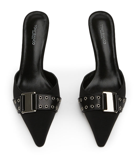 Tacones de evento Tony Bianco Samma Black Grosgrain/Black Como 8cm Negras | ECNEJ30387