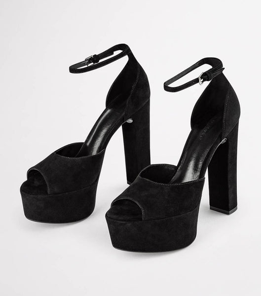 Zapatos Plataforma Tony Bianco Jayze Black Suede 14cm Negras | LECTR96822