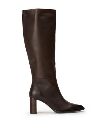 Botas de Tacon Tony Bianco Peppe Choc Como 7.5cm Chocolate | DECKV53387