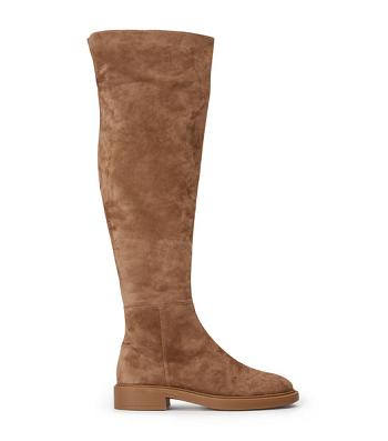 Botas hasta las rodillas Tony Bianco Chasey Saddle Suede 4.5cm Marrones | ECZPD24377