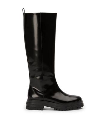 Botas hasta las rodillas Tony Bianco Welly Black Hi Shine 4.5cm Negras | QECUV35631