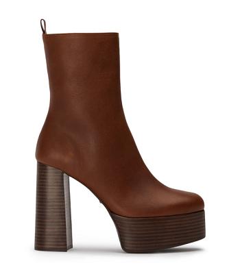 Botines Tony Bianco Tyra Cognac 12cm Marrones | ECDYB69150