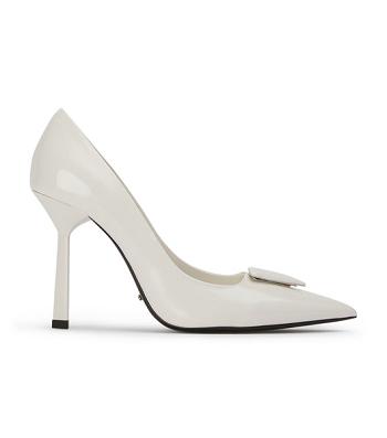 Court Shoes Tony Bianco Gema White Hi Shine 10cm Blancas | ZECMJ55242