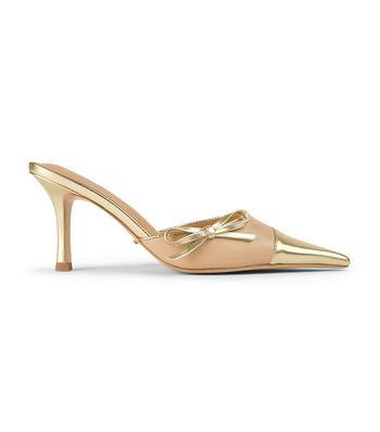 Court Shoes Tony Bianco Shirley Beech/Gold 8cm Doradas | QECUV24074