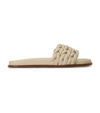 Flat Sandals Tony Bianco Layton Vanilla Nappa Amarillo Claro | EECVG98165