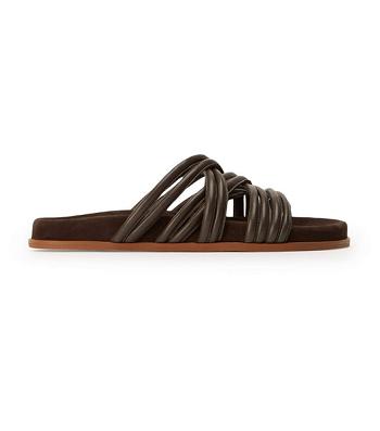 Flat Sandals Tony Bianco Loki Chocolate Nappa Chocolate | EECHC78054