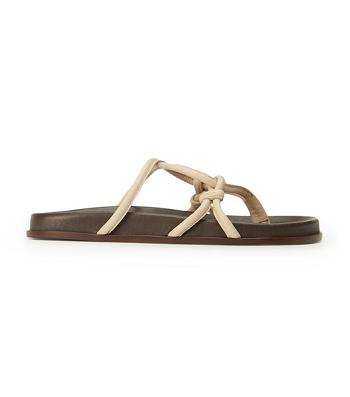 Flat Sandals Tony Bianco Luelle Vanilla Nappa Amarillo Claro | ECXMI86461